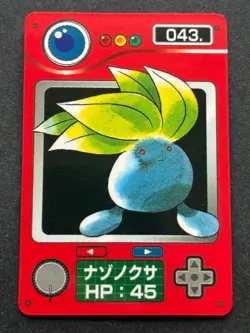 Oddish NO.043 Pokemon Zukan Pokedex mini card Pokemon Anime Japanese Nintendo - Image 1