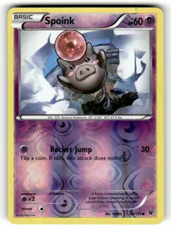 Spoink 30/124 Common Fates Collide Reverse Holo Pokemon Lightly Played - Image 1