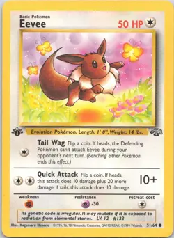 1999 Classic - Jungle Eevee 1ST EDITION RARE #51 - Image 1