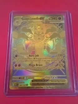 Pokemon Gold Mega Lucario EX 188/132 Full Art Holo Mega Hyper Rare - Image 1