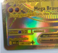 Pokemon Gold Mega Lucario EX 188/132 Full Art Holo Mega Hyper Rare - Image 4