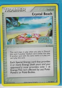 Pokemon Crystal Guardians "Crystal Beach" 75/100 Reverse Holo X1 - Image 1