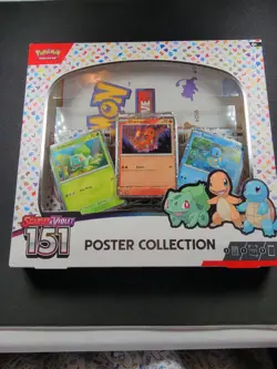 Pokemon TCG Scarlet and Violet 151 Poster Collection Box Sealed, 3 Packs - Image 1