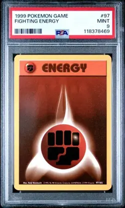 1999 POKEMON GAME BASE SET UNLIMITED 97 FIGHTING ENERGY PSA 9 MINT - Image 1