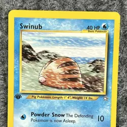 Vintage Pokemon Neo Genesis 1st Ed Swinub 79/111 Common LP Good - Image 3