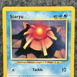 VTG Pokemon Staryu 56/64 Neo Revelation Basic 40HP NM WOTC - Image 3