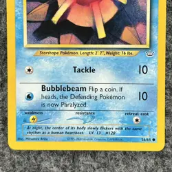 VTG Pokemon Staryu 56/64 Neo Revelation Basic 40HP NM WOTC - Image 4