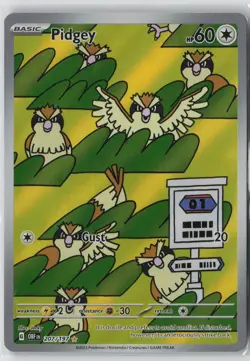 Pidgey - Illustration Rare SV03: Obsidian Flames 207/197 LP - Image 1