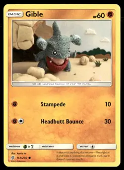 Gible 112/236 Common 2019 Unified Minds Pokemon Asoko Ito art Near Mint - Image 1