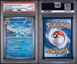 Pokemon Glaceon Master Ball Pattern 025/131 Sv: Prismatic Evolutions Holo PSA 10 - Image 3