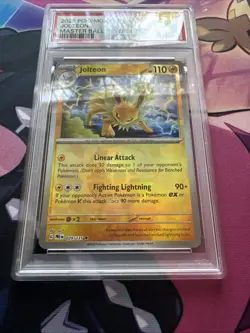 2025 POKEMON PRE EN-PRISMATIC EVOLUTIONS MASTER BALL REVERSE HOLO JOLTEON PSA 10 - Image 3