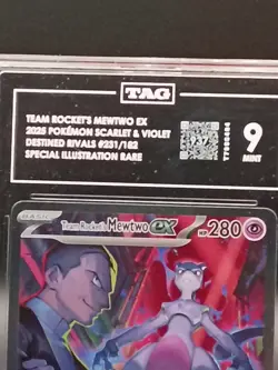 Pokemon TAG 9 Team Rocket's Mewtwo ex 231/182 Sv10: Destined Rivals Holo - Image 3