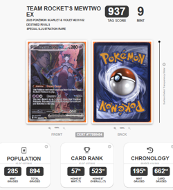 Pokemon TAG 9 Team Rocket's Mewtwo ex 231/182 Sv10: Destined Rivals Holo - Image 4
