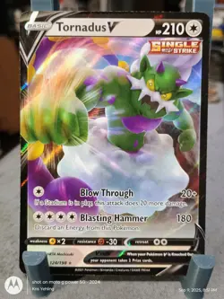 Tornadus V Pokemon TCG Chilling Reign 124/198 Ultra Rare - Image 1