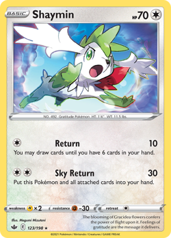 Shaymin 123/198 Holo Rare Chilling Reign Pokemon Reverse Holo NM/M - Image 4