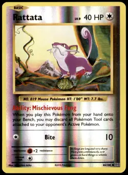 Rattata 66/108 Common Evolutions Pokemon Reverse Holo Near Mint - Image 1