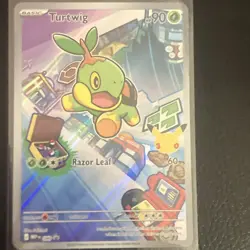 Pokemon TCG Turtwig First Partner Pack Promo Stamped Holo 042/025 Razor Leaf - Image 2