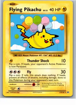 Flying Pikachu Secret Rare XY - Evolutions 110/108 NM - Image 1