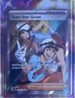 Pokemon Co. Team Star Grunt 242/198 SV01 Ultra Rare Full Art Holo EN - Image 1