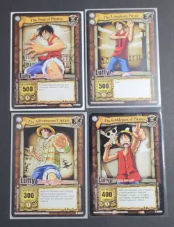 2005-2006 One Piece CCG Luffy Card Lot CH009 CH030 CH060 CH084 Near Mint - Image 1