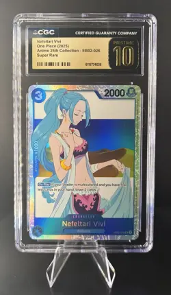2025 ONE PIECE EB02-EXTRA BOOSTER -ANIME 25TH COLL- #026 NEFELTARI VIVI CGC 10 - Image 1