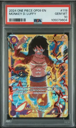 2024 ONE PIECE OP09-EMPERORS IN THE NEW WORLD #119 MONKEY D. LUFFY PSA 10 - Image 1