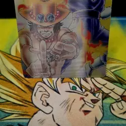 Jump 40th Anniversary Dragon Ball One Piece 3D, Vegito and Ace Bandai 2008 - Image 3
