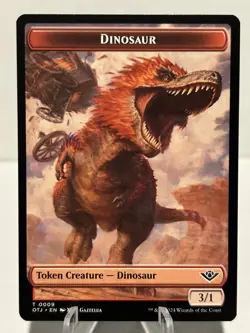 Dinosaur Token 9 T Outlaws of Thunder Junction NM MTG - Image 1