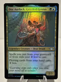 Doc Aurlock, Grizzled Genius 201 U Outlaws of Thunder Junction FOIL NM MTG - Image 1