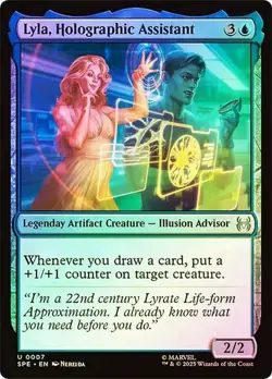 NM Foil Lyla, Holographic Assistant, MTG, Marvel's Spider-Man, Magic, 7 - Image 1