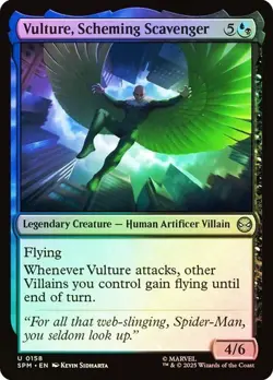 NM Foil Vulture, Scheming Scavenger, MTG, Marvel's Spider-Man, Magic, 158 - Image 1