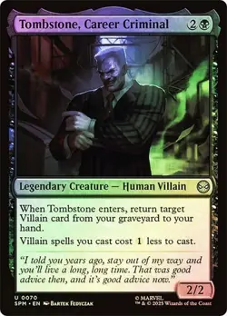 NM Foil Tombstone, Career Criminal, MTG, Marvel's Spider-Man, Magic, 70 - Image 1