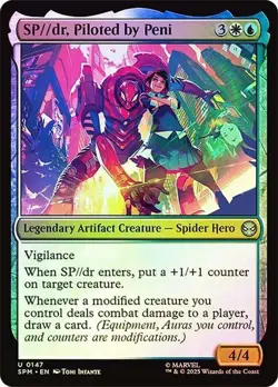 NM Foil SP//dr, Piloted by Peni, MTG, Marvel's Spider-Man, Magic, 147 - Image 1