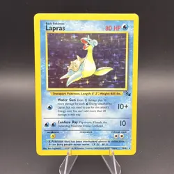 Lapras 10/62 Fossil Holo Vintage Pokemon TCG - Image 1