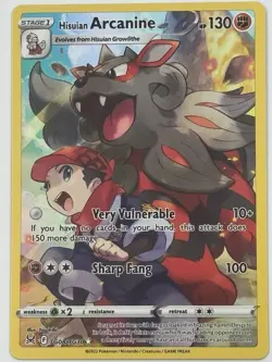 Hisuian Arcanine TG08/TG30 Swsh11: Lost Origin Trainer Gallery Holo Pokemon - Image 1