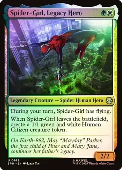 NM Foil Spider-Girl, Legacy Hero, MTG, Marvel's Spider-Man, Magic, 149 - Image 1