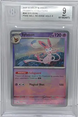 Pokemon Sylveon Poke Ball 040/131 Sv: Prismatic Evolutions Holo BGS 9 - Image 1
