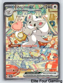 Cinccino ex 119/086 Special Illustration Rare ME04: Chaos Rising Pokemon NM - Image 1