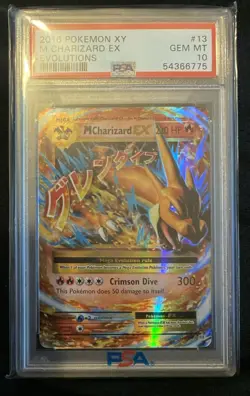 2016 POKEMON XY EVOLUTIONS #13 M CHARIZARD EX PSA 10 - Image 1