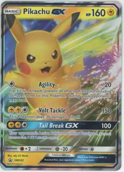 2019 Pokemon PIKACHU GX #SM232 Black Star Promo Special Collection English 0303 - Image 1