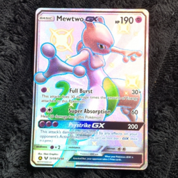 Pokemon Co Mewtwo GX SV59/SV94 Hidden Fates Shiny Vault Holo Full Art - Image 1