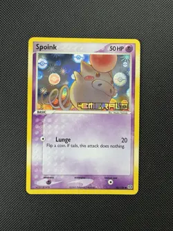 Pokemon TCG Spoink Ex Emerald 66/106 Reverse Holo Stamped - Image 1