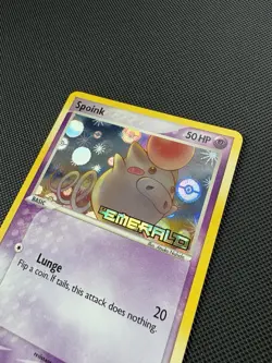 Pokemon TCG Spoink Ex Emerald 66/106 Reverse Holo Stamped - Image 2