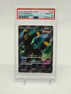 2021 Pokemon Evolving Skies Umbreon V 188/203 PSA 10 - Image 1