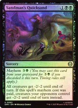 NM Foil Sandman's Quicksand, MTG, Marvel's Spider-Man, Magic the Gathering, 63 - Image 1