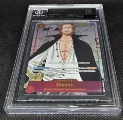 BGS 10 Black Label Manga Shanks One Piece OP-01 Romance Dawn! *Read Description* - Image 3