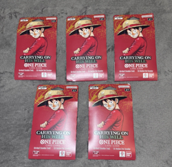 One Piece Carrying On His Will Sleeved Booster Packs Lot Of 5 - (OP-13) - Image 1