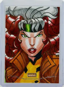 2025 Topps Chrome Marvel ROUGE Sketch Card by Artoflucas - Image 1