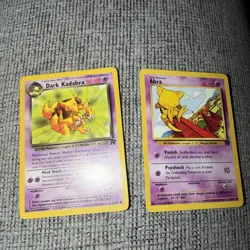 🃏 Dark Abra and Kadabra Pokemon Cards [2000 Team Rocket Set] 🃏 - Image 1