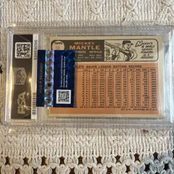1966 Topps Mickey Mantle YANKEES PSA 7 Really Nice Card! - Image 2
